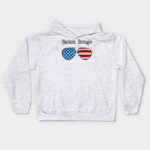 AMERICA PILOT GLASSES BATON ROUGE Kids Hoodie by SAMELVES